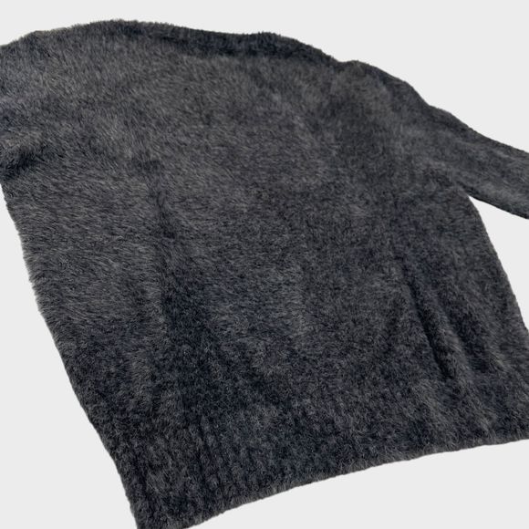 Massimo Dutti Gray Crewneck Fuzzy Sweater Women's Size Medium - Picture 9 of 12